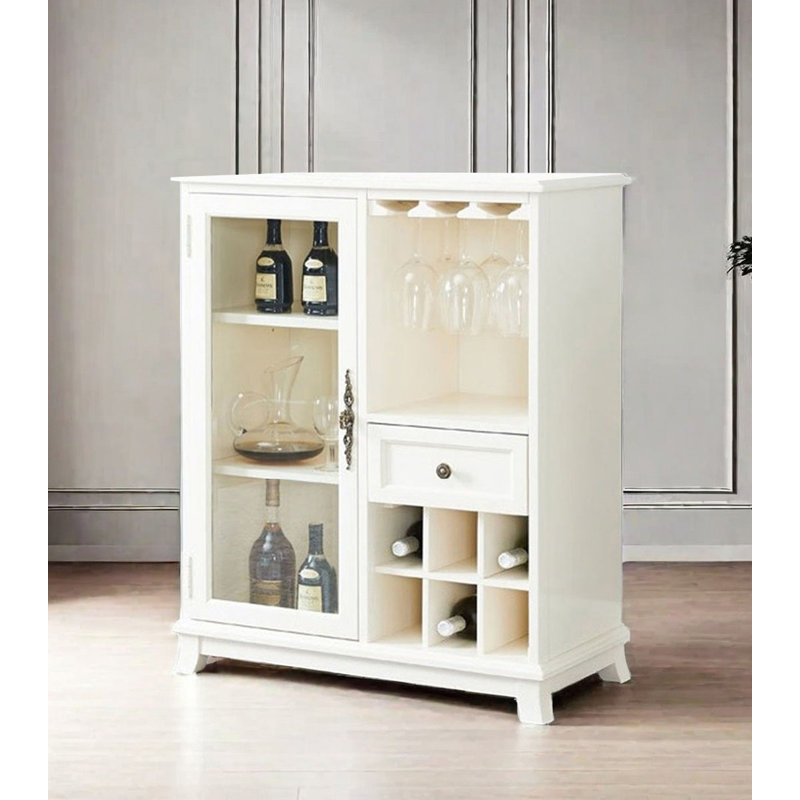31.50" White Rectangular Solid Wood Wine Racks, White