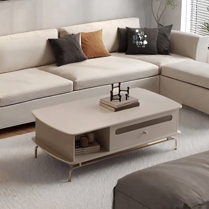 Table basse moderne de style crème