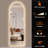 Arched LED Full-Length Vanity Mirror with Front Lighting, 3-Color Dimming and Touch Control