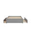 Lit double avec lit gigogne simple et 2 tiroirs-130261559