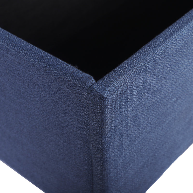 55.3 Inch Blue Linen Storage Ottoman Entryway Bench: Stylish, Functional, And Versatile Storage Solution