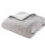 Ensemble d'édredon pour lit double / grand 3 pièces, riche en coton et rembourré, tissé, gris,