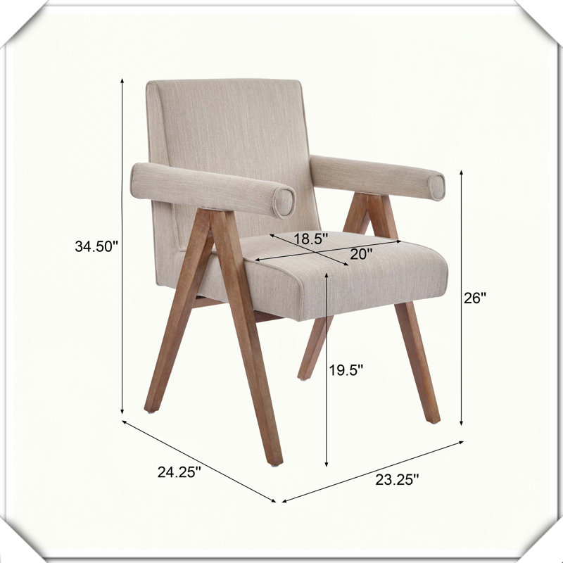 Fauteuil de salle à manger Poppy, Beige