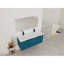 Meuble-lavabo mural 48 po avec lavabo double en résine et 3 portes à fermeture en douceur-194889300