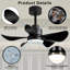Petit ventilateur de plafond 24 po avec télécommande-1005963729-1005963742