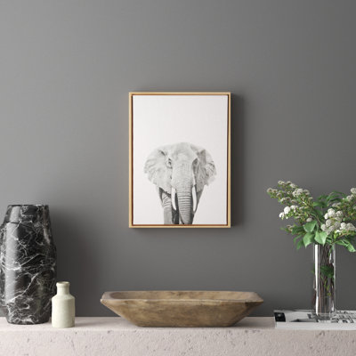 «Elephant Portrait» par Simon Te, reproduction d'art sur toile encadrée