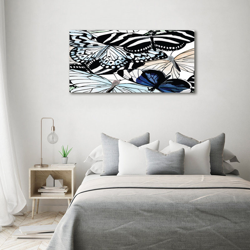Butterflies And Flowers - Wrapped Canvas Print