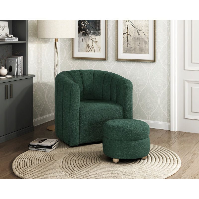 Chaise rembourrée en tissu avec base pivotante en métal Boucle