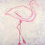 Flamant rose croquis - Toile encadrée rose pour la décoration intérieure