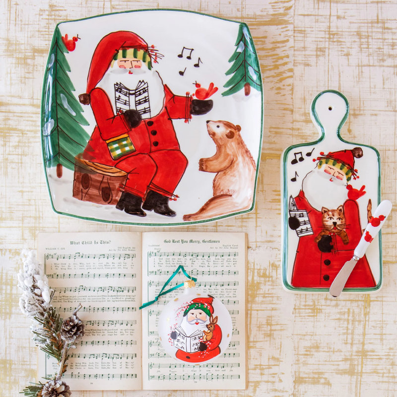 Old St. Nick Terra Bianca Square Platter