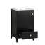 Meuble-lavabo de 20 po avec lavabo, armoire de salle de bain avec porte à fermeture douce-1426168510