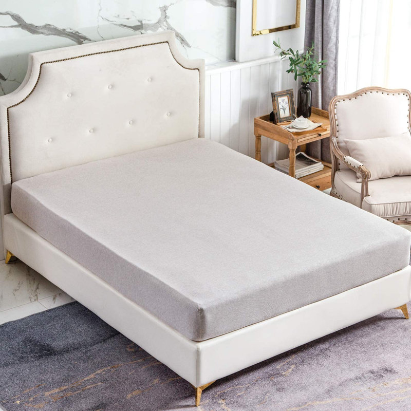 Drap-housse 100% coton, Beige, Drap-housse grand