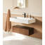 Lavabo vasque rectangulaire à fixation murale 36 po x 18 po à surface solide avec trou pour robinet