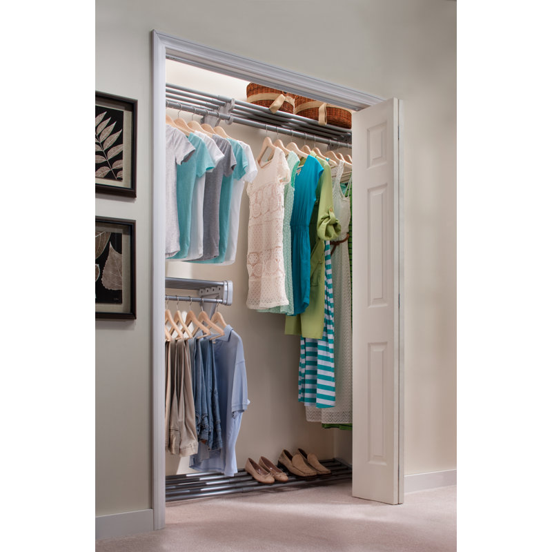 EZ Shelf Expandable Silver Walk-In Closet Kit with 5 Shelves