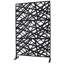 Paravent autoportant en métal pour terrasse, patio ou jardin | Panneau de clôture extérieur / intérieur | H 76 po x l 48 po | Noir | Idée de cadeau-120993529