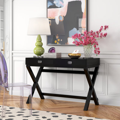 Halstad Modern 44 Long Desk with Drawer Storage by Beachcrest Home