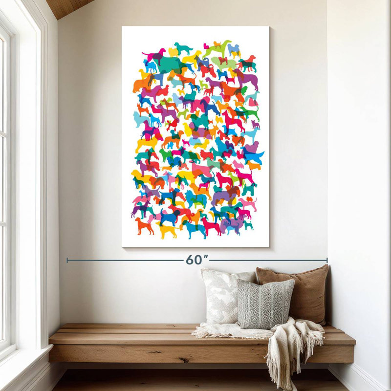 Brampt Dogs I, 51" H x 34" W