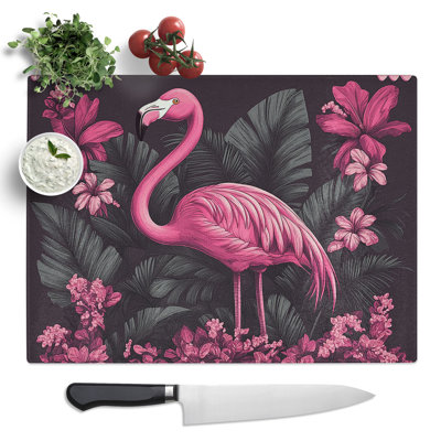 Flamingo Vol.2  Glass Chopping Board