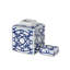 Imperial Ceramic Geometric Square Jar, Indigo, Small-568949081-568949079-568949082