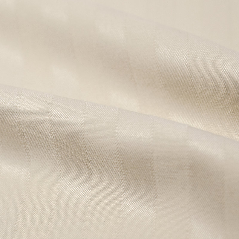 Ensemble de draps 6 pièces Dobby, Ensemble de draps pour lit simple avec deux taies , Rayures beiges