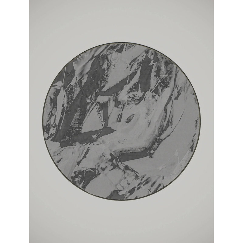 Evelean Washable Indoor Rug, Round 4'