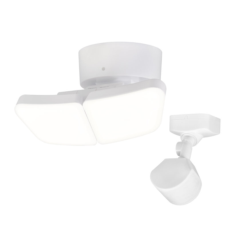 2 - Head LED Hardwired Outdoor Security Outdoor Security Flood Light with Motion Sensor