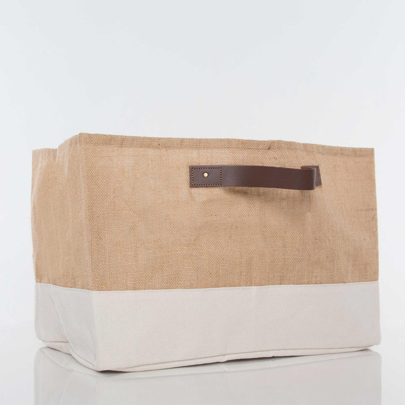 Bac en tissu pour baignoire, Kaki / bordure naturelle