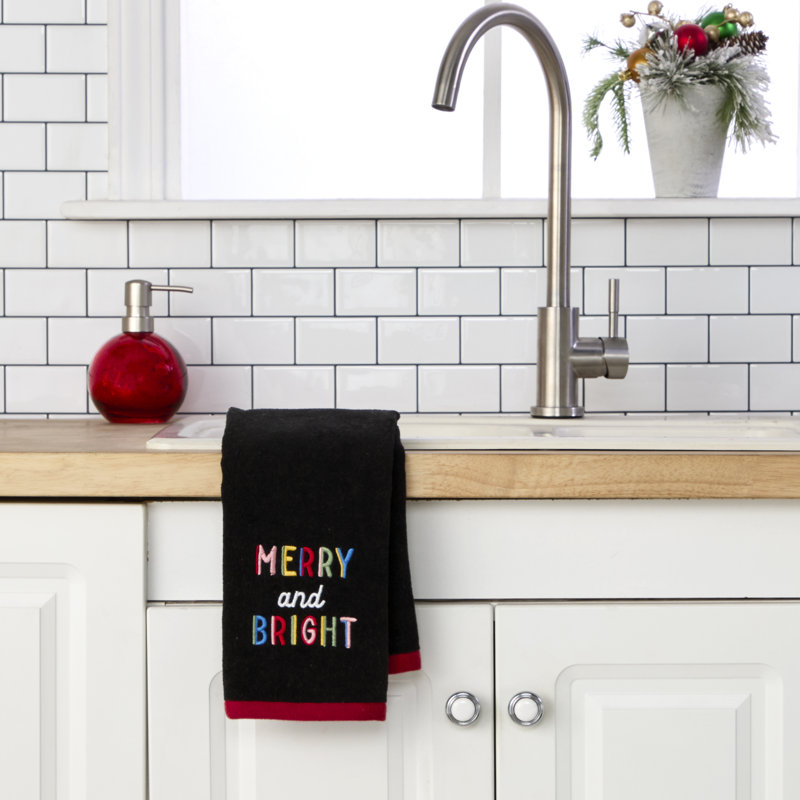 RAINBOW MERRY EMB HAND-BLACK