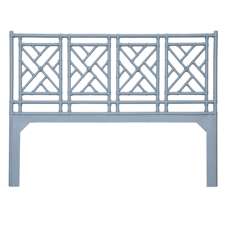 Chippendale Open-Frame Bed, King, Pool Blue