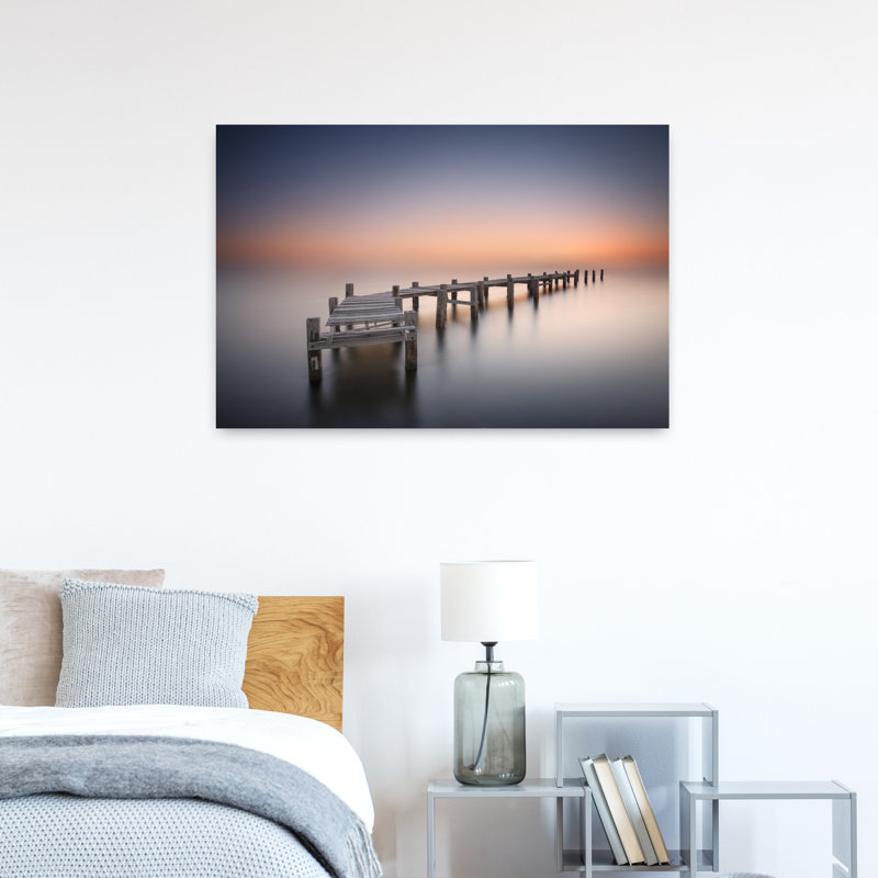 Broken Pier, art dramatique minimaliste, lever de soleil, océan pacifique, H 24 po x l 36 po