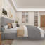 Cadre de lit grand format avec rangement - Lit de rangement relevable avec tête de lit moderne à oreilles, ports USB-174389024