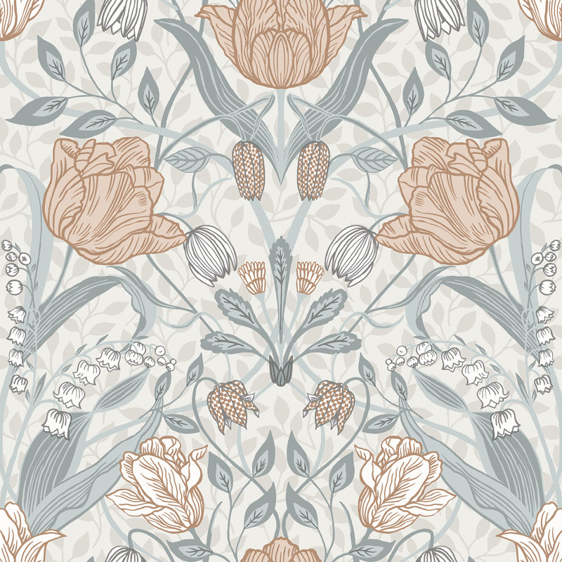 Rouleau de fleurs Orelia, Blanc cassé, L 33 po x l 20,5 po
