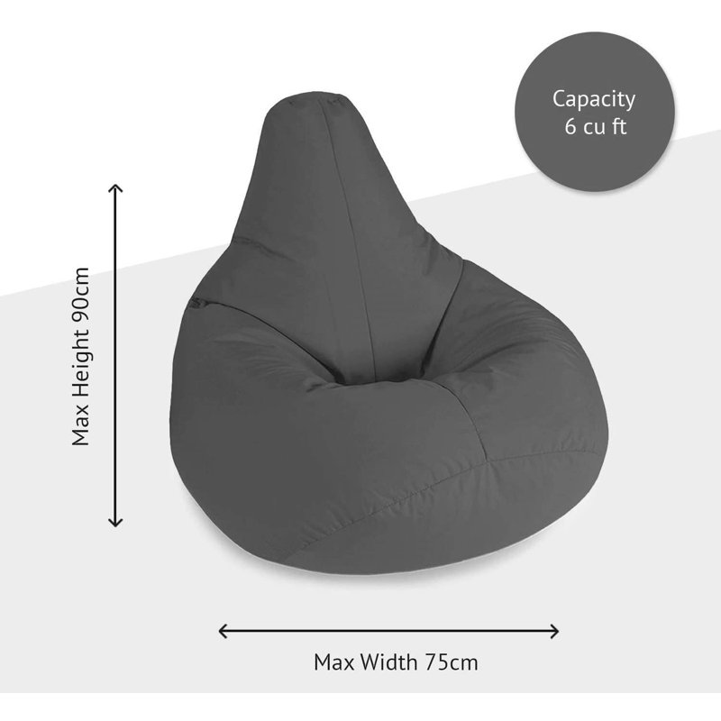 Seater Polyester Blend Outdoor Friendly Bean Bag Chair, Purple