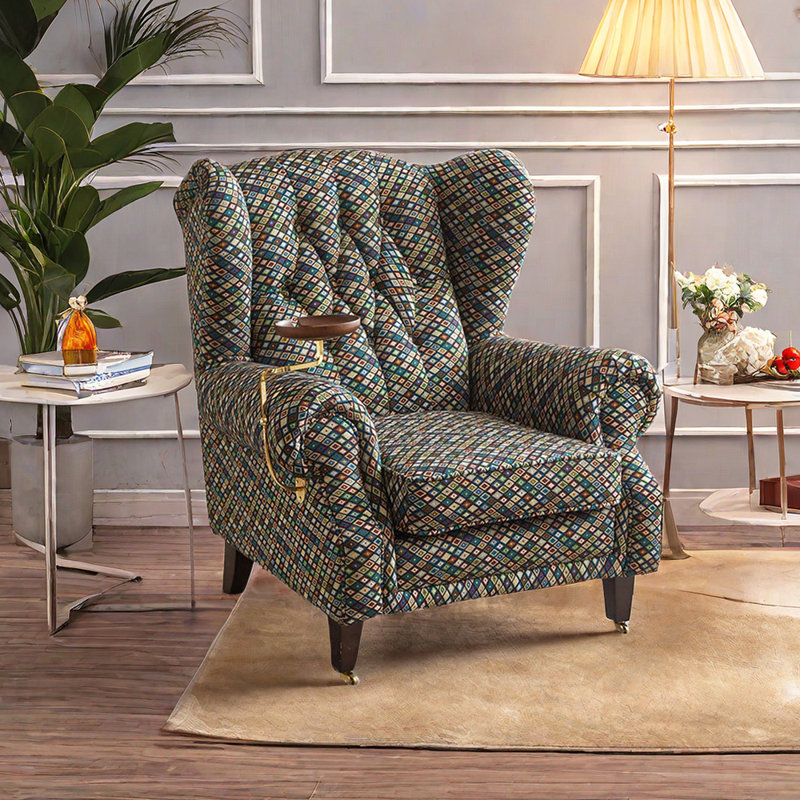 Fauteuil inclinable Itsuo, Mauve / bleu foncé