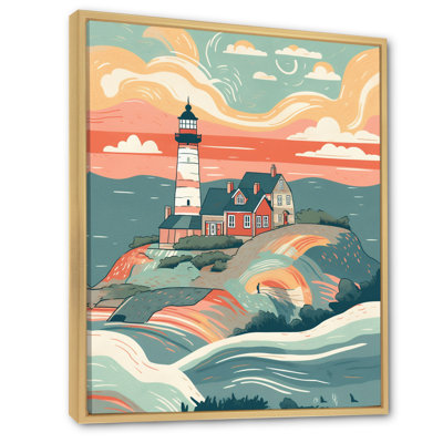 Bord de mer phare II, reproduction sur toile