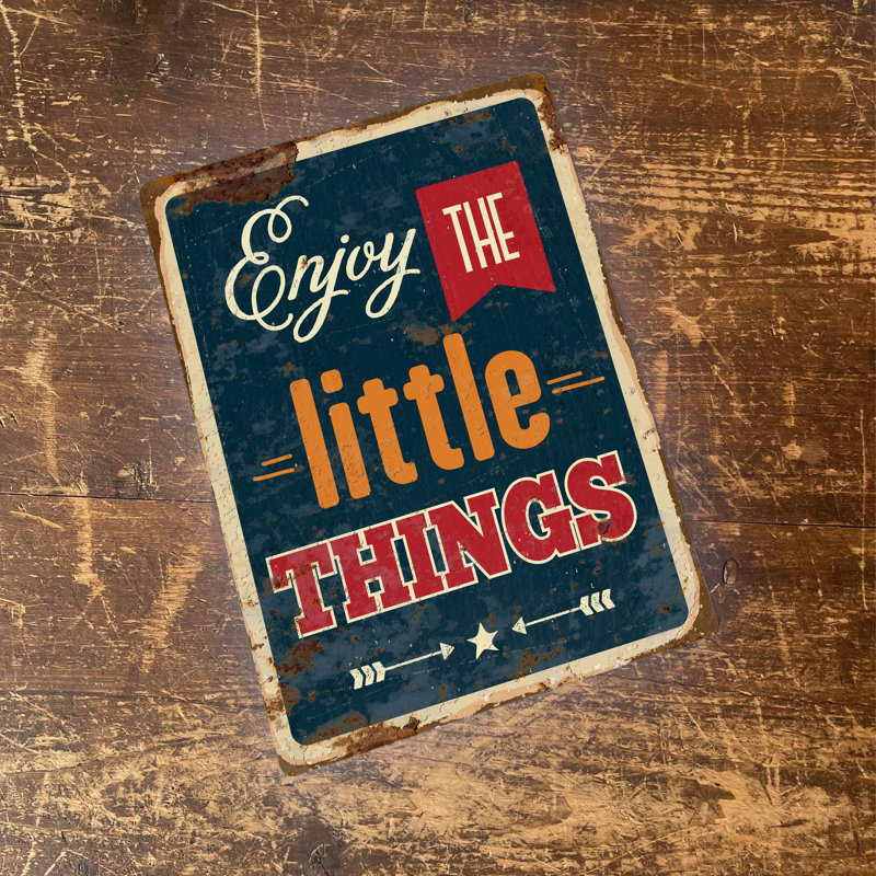 Enjoy Little Things Metal Wall Décor, 20cm H x 15cm W