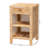 Faelyn 1-drawer Nightstand With Rattan and Mahogany Wood, Natural 29.63'' H X 18.04'' W X 18.04'' D