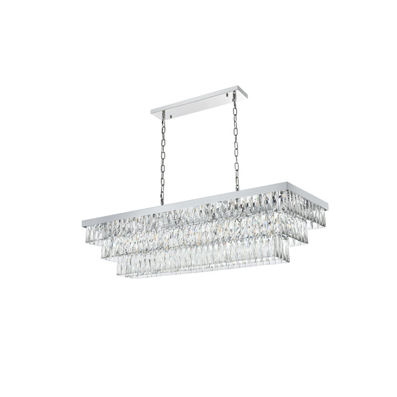 Iva 48 inch Rectangular Chandelier , Chrome