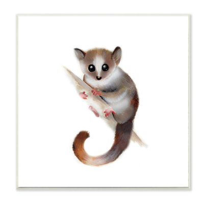 Adorable dessin animé de bébé lémurien de Séville, peinture murale pour enfants
