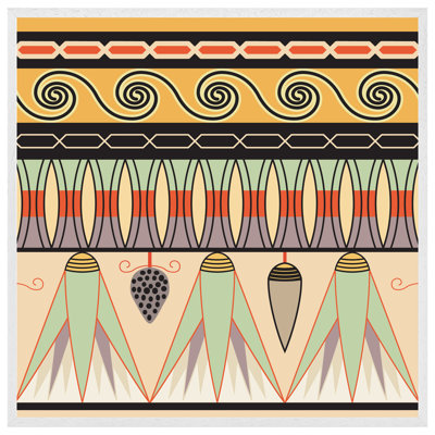 Aspers Egyptian Pattern 1 Piece Single Picture Frame Wall Art