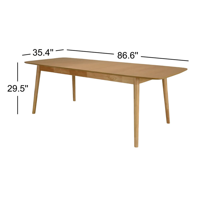 Table de salle à manger extensible Hardvard, Naturel