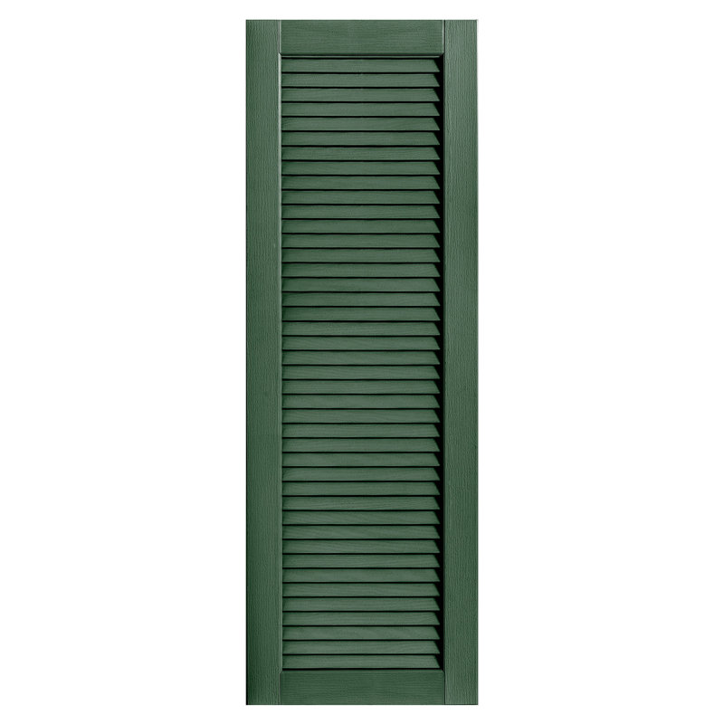 Paire de volets à persiennes droites, vert, 76 po, 16 po