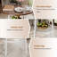 Ensemble de table de bar 3 pièces avec 2 tabourets de bar - Table de pub moderne avec dossiers et tablette de rangement-1607357910-1607357898
