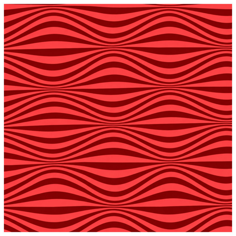 Tapis de bain Red Wavy Lines, L 24 po x L 17 po