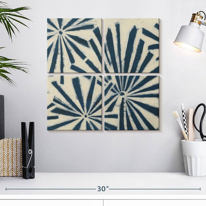 Signaux indigo V, H 18 po x l 18 po