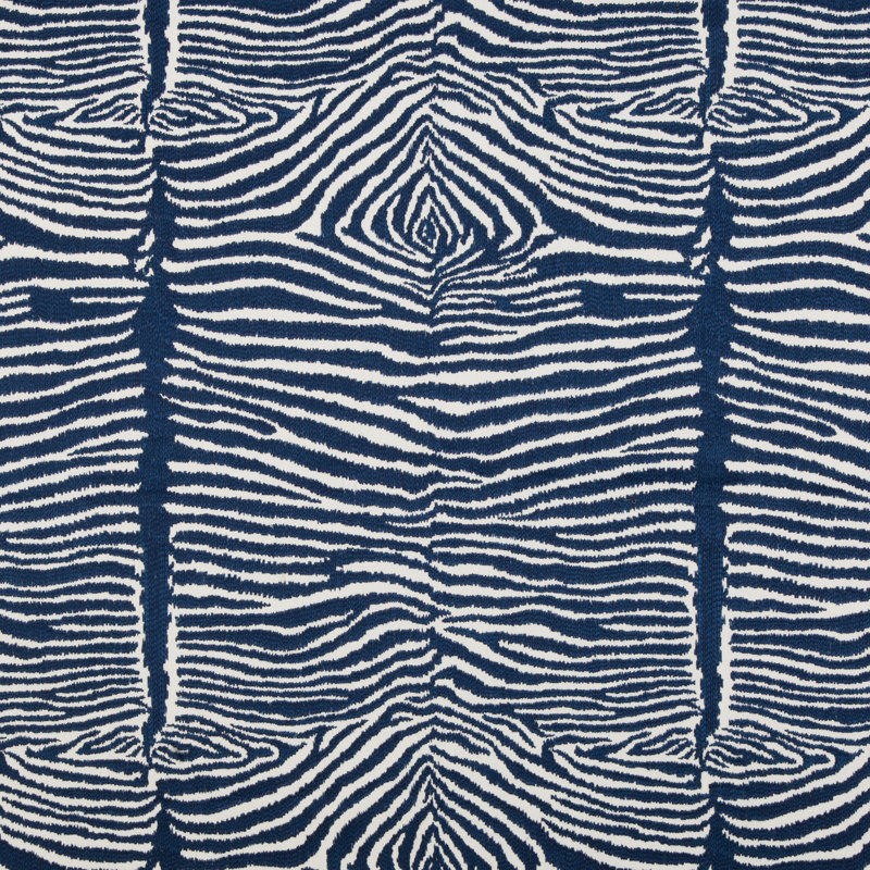 Cape Comorin Le Zebre Emb Fabric, Navy