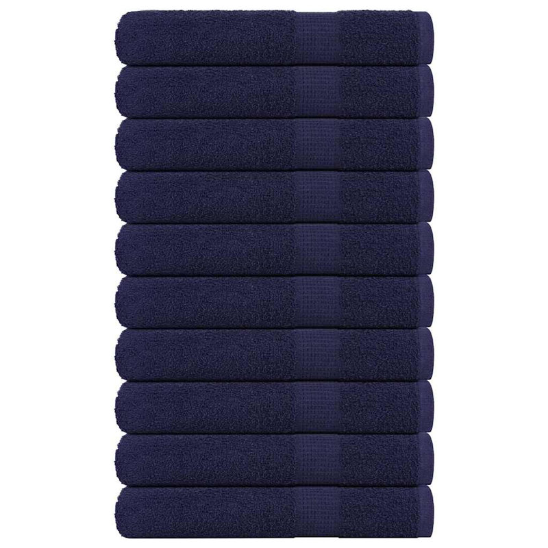 Sawiki 100% Cotton Bath Towels, Navy blue, Bath Towel - 10 Pack