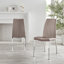Lenworth Chrome and Glass Rectangular Dining Table Set with 4 Soft Touch Faux Leather Chairs-1728339261