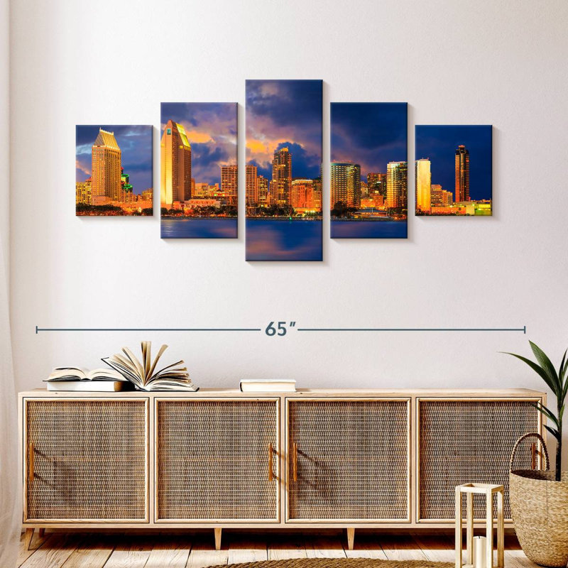 San Diego Gold Skyline, H 24 po x l 55 po