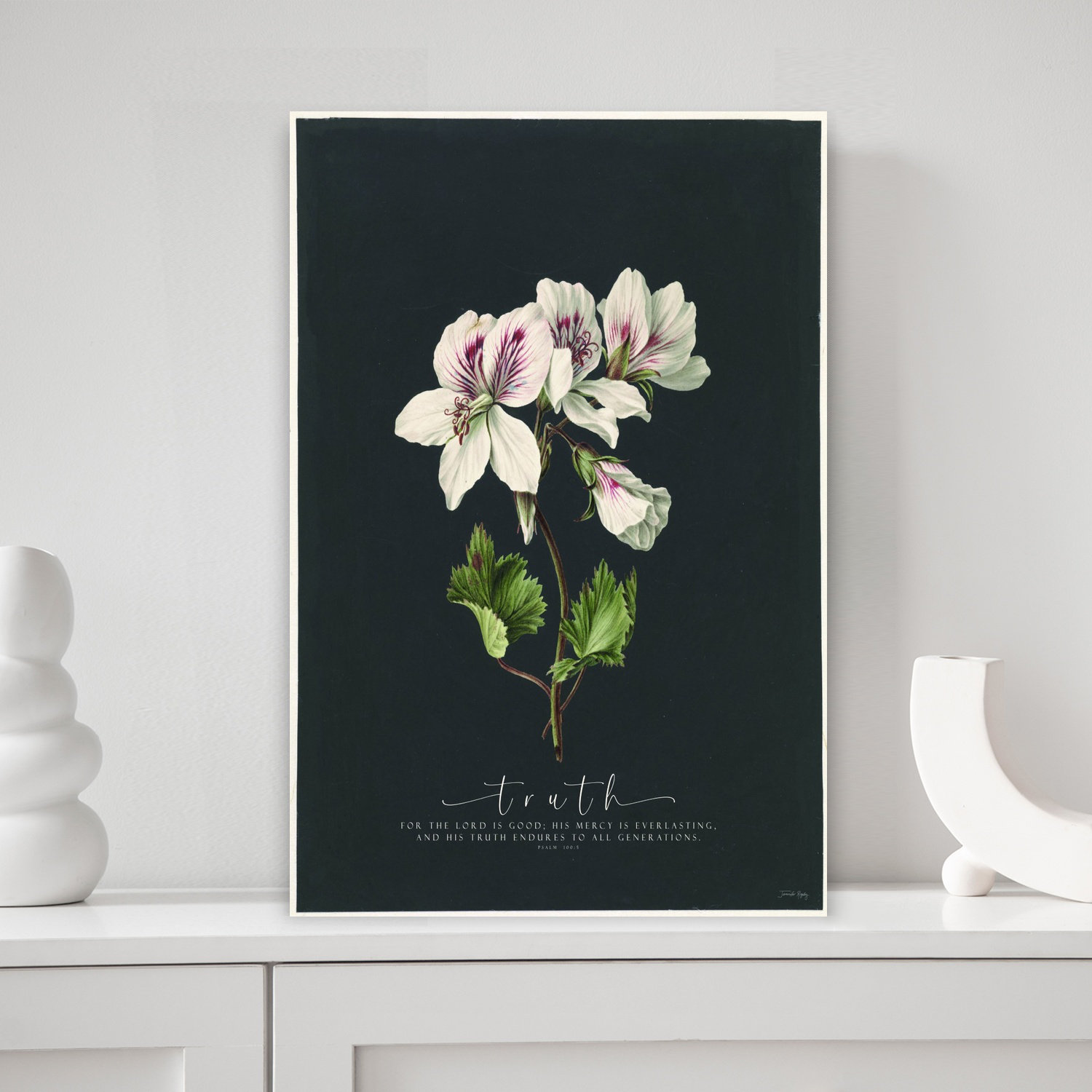 Latitude Run® Truth Dramatic Elegant Modern Geranium Flower Nature Wall ...